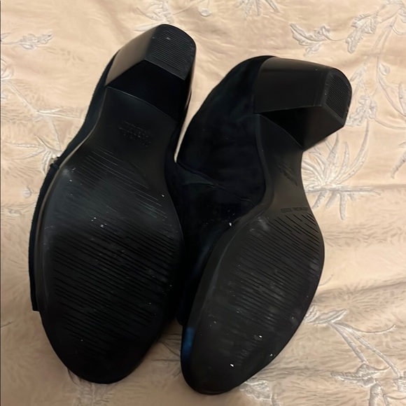 Women's Black Peep-Toe Ankle Boots 10 - Picture 2 of 7